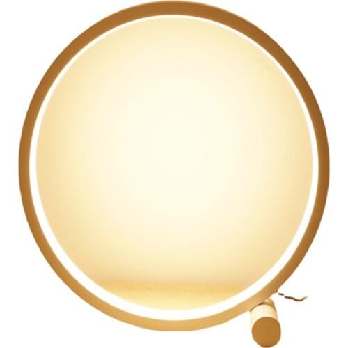 Nordic Simple Touch Dimming Switch Ring Aluminum Desk Lamp Study LED Lighting Bedroom Beside Lamp Living Room Table Decor AC110V