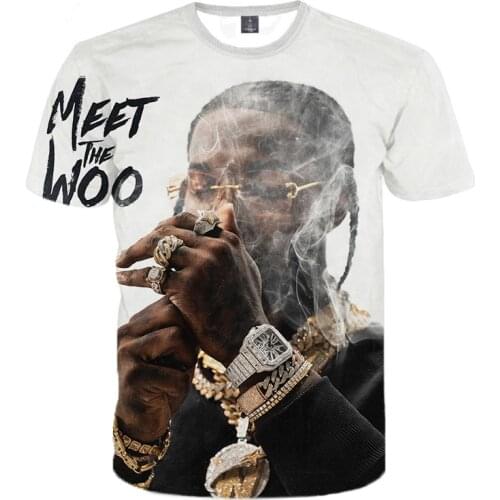 Singer Pop Smoke 3D Printed T Shirt Unisex Casual Streetwear Fashion Hip Hop Harajuku Short Sleeve Street Oivesize Tops