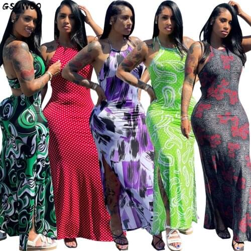 GSUWOO Summer Polka Dot Dresses
