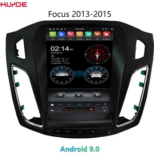 KD-10407 klyde hot sell android 9.0 PX6 six core 4+32G 4+64GB tesla car video for FO CUS 2013 2014 2015 with carplay WIFI Radio