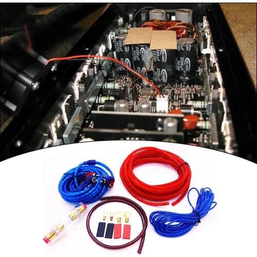 10 AWG 60A Car Audio Speakers Wiring Kits Subwoofer Speaker Car Audio Wire Installation Wires Kit Fuse Kit Car Audio Accessories