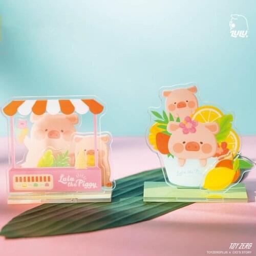 LULU Pig Acrylic Blind Box Toys Cute Piggy Anime Figure Caja Ciega Random Surprise Kawaii PVC Model Birthday Gift 8 Pcs/Set