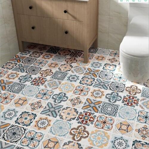 2021 New Floor Stickers Thicken Bathroom Floor Sticker Kitchen Tile Stickers Fecorative Waterproof Non-slip Thick Wear-resistant