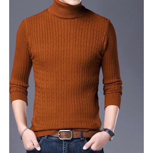 New Winter Turtleneck Thick Men Sweaters Solid Color Quality Warm Pullovers Homme Ropa Hombre Pull Homme Hiver Fashion Sweaters