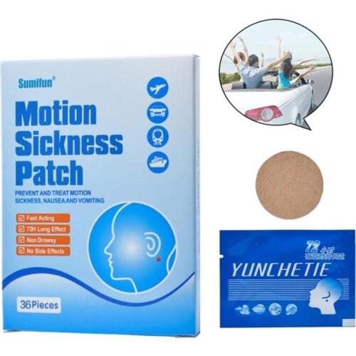 New 2019 36Pcs/Box Anti Motion Sickness Patch Behind Ear 72 Hours Effect Chinese Herbal Health Care Medical Plaster JMN001