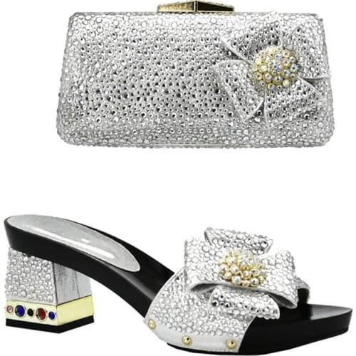 New Arrival Matching Shoes and Bag Set In Heels African Matching Shoes and Bags Italian In Women Nigerian Women Wedding Shoes