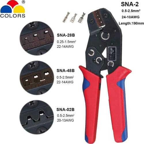 Crimping Pliers 2.8 4.8 6.3 Tabs Dupont Plug Spring Terminals Crimper Replace Jaws Kits Electric Hand Tools 28b 48b 02b