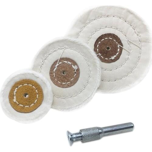 YEODA 2"/3"/4 "Cotton Lint Cloth Buffing Wheel Gold Silver Jewelry Mirror Polishing Wheel 4mm Inner Hole 50 Layers