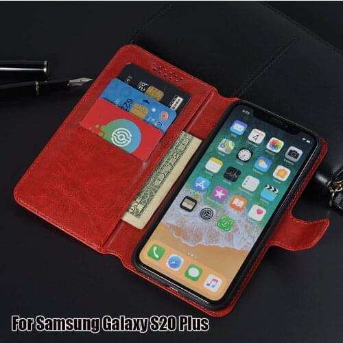 Luxury PU Leather Cover Case For Samsung Galaxy S20 Plus Case Flip Protective Phone Back Cover Bag Capa For Samsung S20 Plus