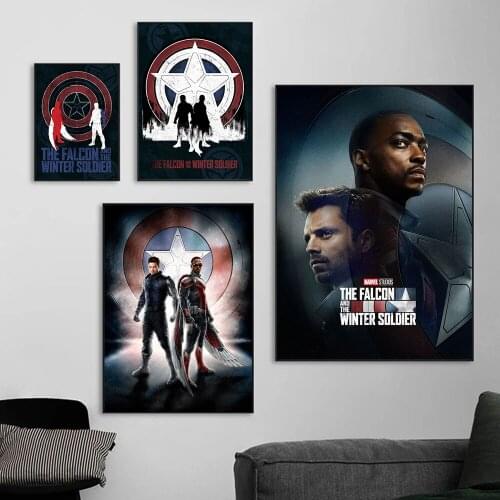 Marvel Hot American TV Series Falcon and Soldier Posters Print Wall Art Decorative Canvas Painting for Living Room Bedroom Decor