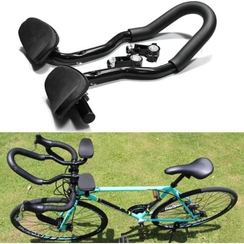 TT Handlebar Bicycle Rest Handlebar Aluminium Alloy Arm Rest Handlebar Triathlon Aero Bicycle Tri Bars for Road Bike mtb grips
