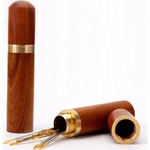Wooden Stitching Needles Box Tailoring Home Storage Holder DIY Sewing Accessory