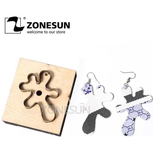 ZONESUN Custom Irregular Leather Earring Paper Cutting Die Tool For Die Cutting Machine DIY Punching Clicker Steel Rule Die