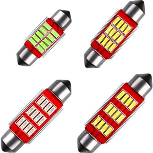 1pcs 31mm 36mm 39mm 41mm C5W C10W CANBUS Error Free Auto Festoon SMD 4014 LED Car Interior Dome Lamp Reading Bulb White