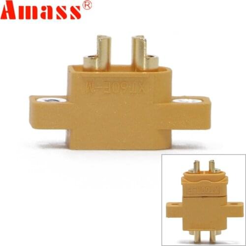 100pcs AMASS XT60E-M Male Plug Connector ForFPV Racing Models Multicopter Fixed Board DIY Spare Part