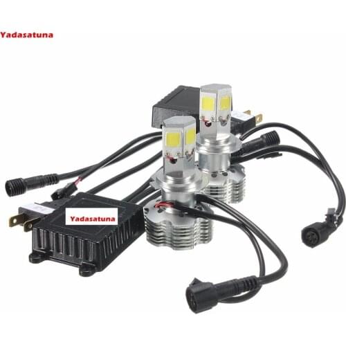 120W 12000LM H7 COB LED Lumiere Phare Antibrouillard 12V 24V Ampoule Amelioree Voiture Ampoule de Conversion Kit Faisceau Blanc