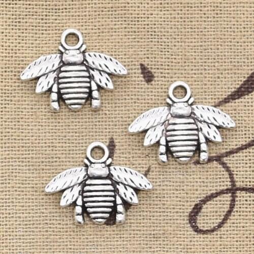 15pcs Charms Bumblebee Honey Bee 21x16mm Antique Making Pendant fit,Vintage Tibetan Bronze Silver color,DIY Handmade Jewelry