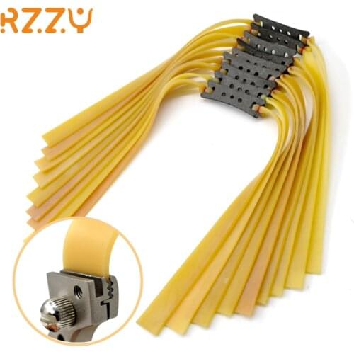 3/6/9 Pcs 1.5 Mm Flat Thicken Natural Latex Rubber Bands for Bow Slingshot Catapult Hunting Outdoor Fun Shooting Accessories New
