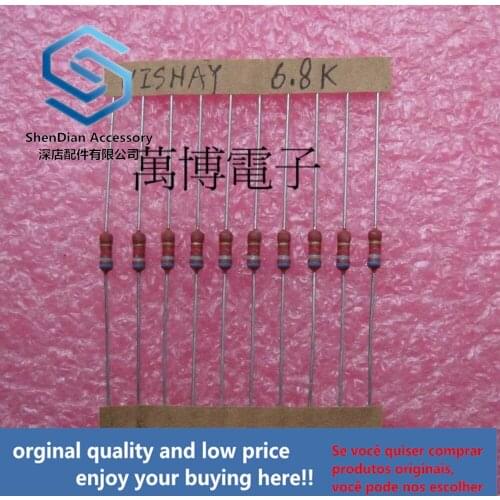 30pcs only orginal new Resistance 1/4W 0.25W 6800 ohm 6.8K can pay