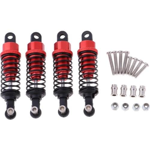 4pcs Metal Shock Damper Absorber with Screws Adapter Set for WPL 1/16 RC Car Semi Pickup Truck Body Accs