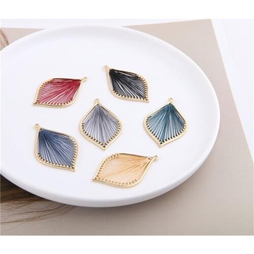 5pcs hollow leaves waterdrop rhombus earrings necklace bracelet hand-made earring pendant bracelet vIntage necklace charms DIY