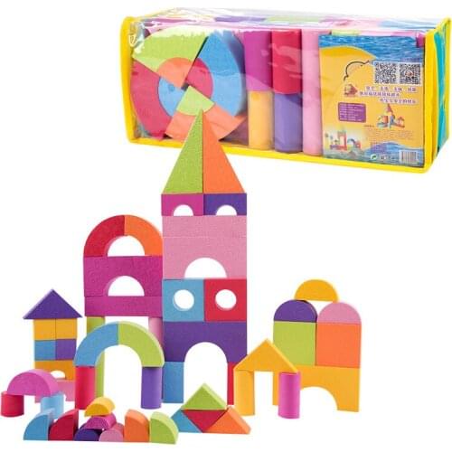 50Pcs/Set Educational Children EVA Foam Blocks Enlightenment Baby Kids Toys Software Building Game New Year Gifts TK0150