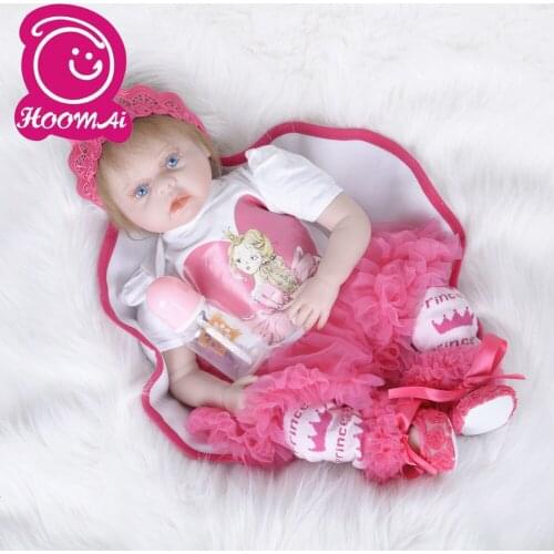 55 Cm Bebe Doll Reborn Realistic Newborn Doll Gift For Kids Birthday Reborn Doll For Girls Cloth Body Reborn Doll Toys