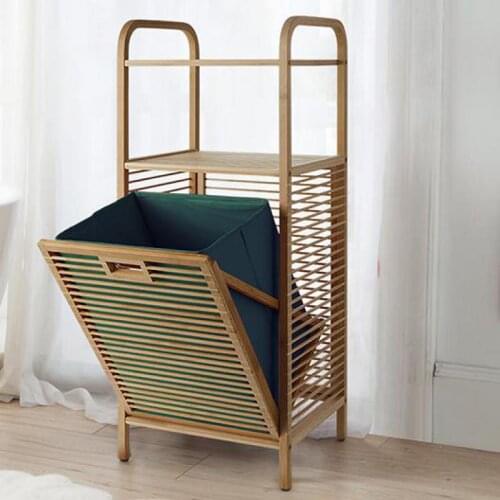 600 Bencross multi-function bathroom hamper clothes dirty clothes storage bathroom rack laundry frame bamboo