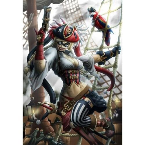 Full Square drill 5D DIY Diamond embroidery Pirate Harley Round Full Diamond Painting Cross Stitch Rhinestone Mosaic