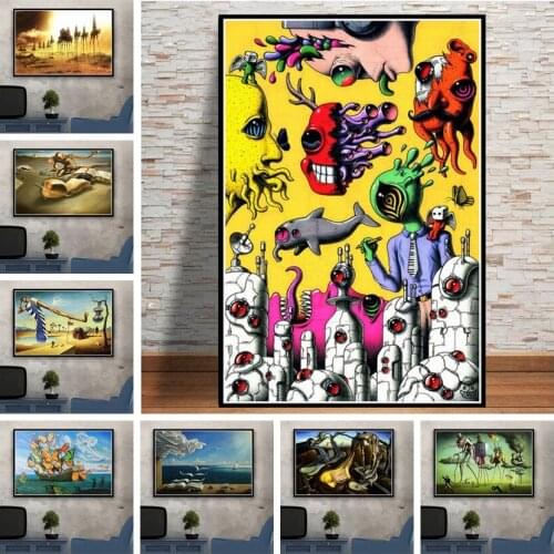 Diamond Painting Psychedelic Painting Salvador Dali Surrealism Abstract 5D DIY Crystal Art Drill Cross Stitch Mosaic Home Decor