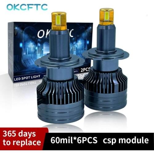 OKCFTC H7 LED H4 H8 H11 H1 H9 9005 HB3 9006 HB4 9012 6000K Auto Bulb 60W 15000LM LED Car Headlamp Fog Light