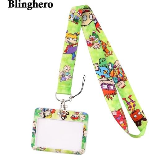 CB688 Dinosaur Anime Lanyard Keychain Rope Mobile Phone Neckband Lanyard Key ID Card USB Badge Clip DIY Lasso Lanyards