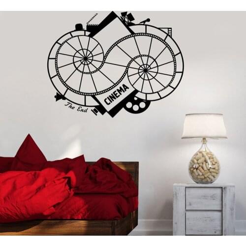 Home Theater DecorVinyl Wall Decal Cinema Movie Film Filmstrip Cinematography Stickers Living Room Wall Decoration Murals P260