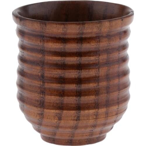 Home Office Japanese Style Wood Tea Cup Wine Coffee Water Hot Cold Drink Cup