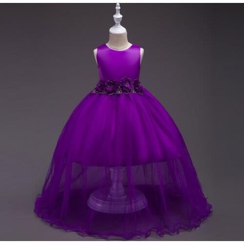 Flower Girls Dresses Children Princess Pageant Formal Wedding Dress Party Kids Clothes Girls Long Dress Bridesmaid Ball Gown