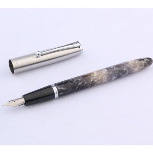 JINHAO classic 51-A gray aurora Acrylic stainless steel Retro GIFT Fountain Pen