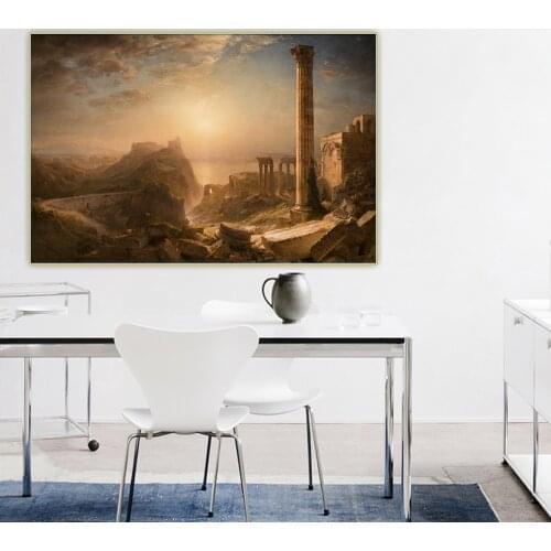 Canvas Oil Painting Frederic Edwin Church"Syria By The Sea"Home Room Interior Decoration Wall Art Aesthetic Famous Artwork