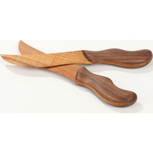 Creative Wooden Dinner Knives Cute Retro Style Black Walnut Cheese Knife Butter Knife Eco No Paint No Wax Kitchen Jam Knife