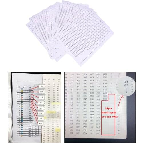 Square Sticker Paper by Number with Handwriting Label Thread Embroidery Cross Stitch Floss Thread Tool Accessory Labels Supplies
