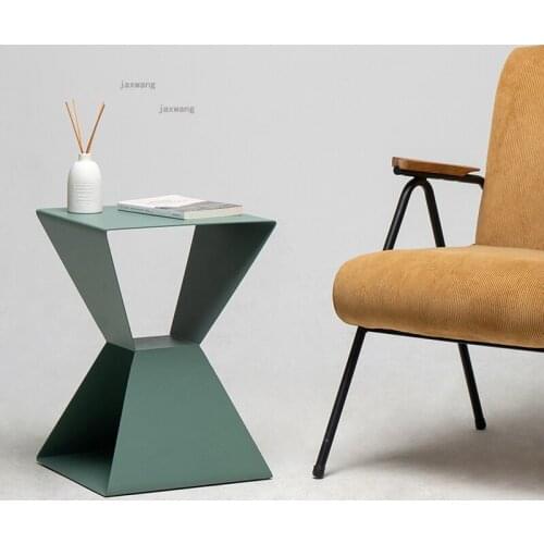 Nordic Wrought Iron Apartment Small Coffee Tables Modern Minimalist Living Room Sofa Side Table Home Bedroom Bedside Shelf Table