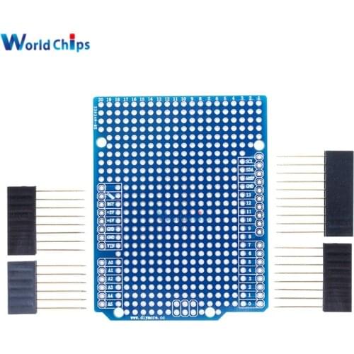 Prototype PCB Expansion Board For Arduino ATMEGA328P UNO R3 Shield FR-4 Fiber PCB Breadboard 2mm 2.54mm Pitch With Pins DIY One