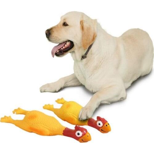 Pet Dogs Rubber Toys Bite-resistant Teething Screaming Chicken Latex Toy Shiba Inu Small Dogs Chew Toys Pet Products