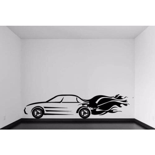 Removable Vinyl Wall Decal Sticker Super Fast Car Home Decoration Decor Speed Racing Car Decor Boy Bedroom Wall Art Decals A771