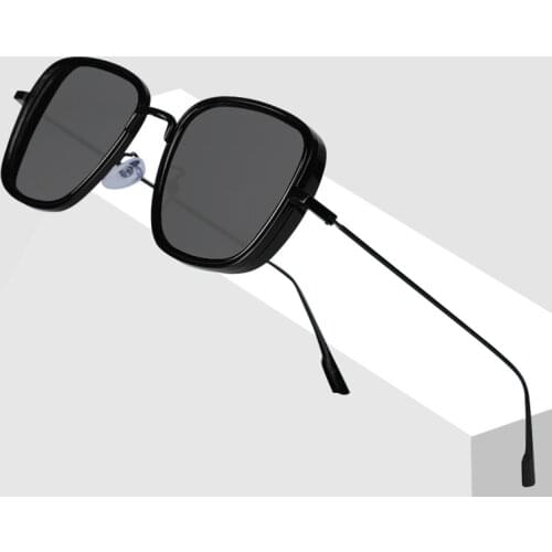 2020 Square Sunglasses Men Luxury Brand Metal Retro Steampunk Gradient Sun Glasses for Women Shades UV400