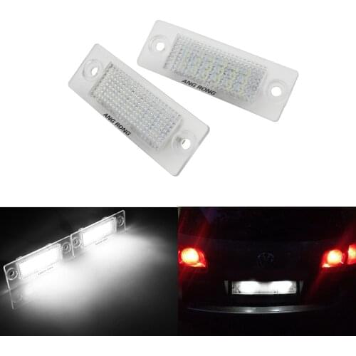 ANGRONG 2X LED Rear License Number Plate Light Canbus No Error For VW Golf Plus Jetta Passat Touran