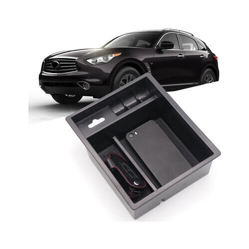 Inner Console Armrest Storage Box Organizer Holder For Infiniti QX70 2014 - 2017