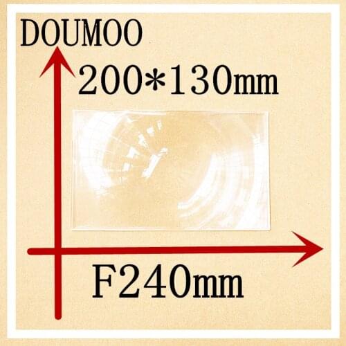 1 pcs / lot 200*130 mm Focal length 240 mm Condenser lens Rectangle Plastic fresnel lens Plane magnificat fresnel lens