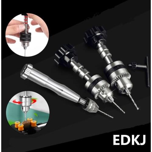 1pcs manual punch tool mini play hand drill aluminum alloy hand-drilled press-type semi-automatic puncher King Kong Bodhi amber