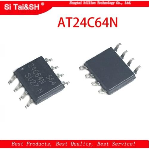 10PCS AT24C64N 24C64N 24C64 AT24N64 SOP-8 EEPROM 32/64k 2-Wire Bus new original