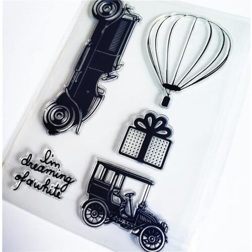 11*16cm traffic tools Transparent Clear Stamps / Silicone Seals Roller Stamp for DIY scrapbooking photo album/Card Making